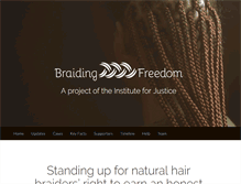 Tablet Screenshot of braidingfreedom.com